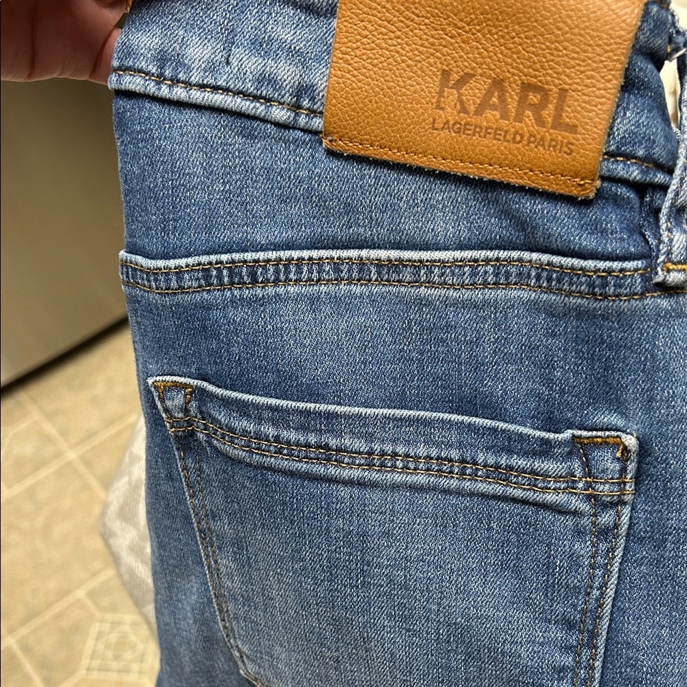 KARL LAGERFELD PARIS
High Rise Wide Leg Jeans - Picture 7 of 10